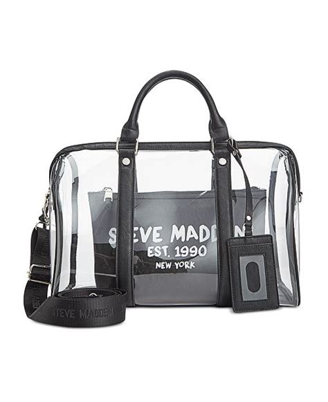 steve madden clear travel bag.